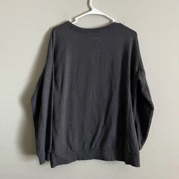 Wildfox "Easy Does It" sweatshirt gray charcoal rainbow graphic size medium - Picture 6 of 6